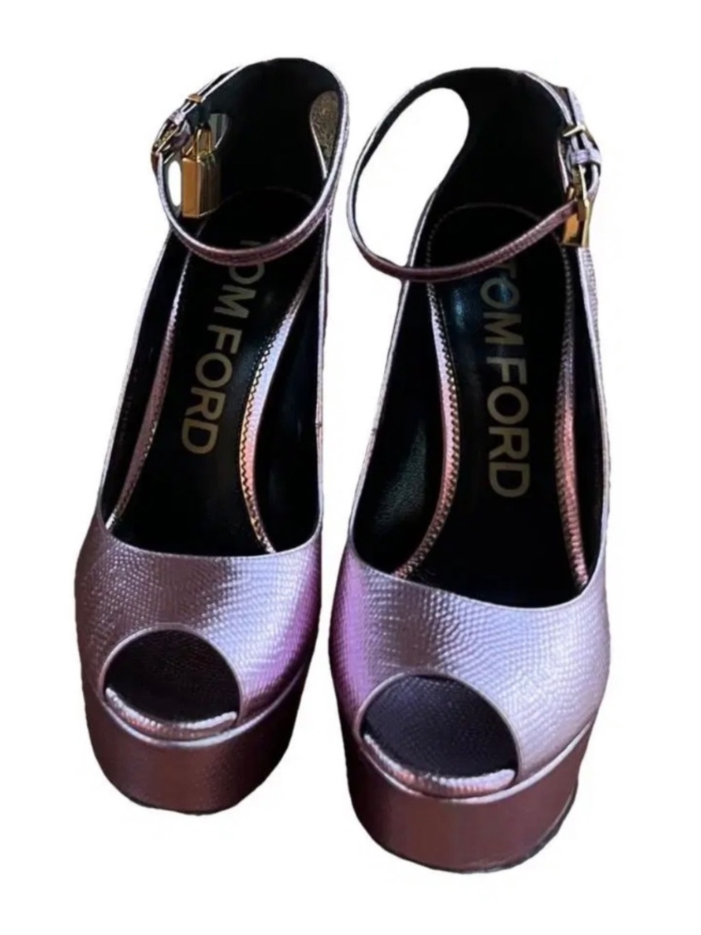 Tom Ford heel with gold padlock - Picture 3 of 4